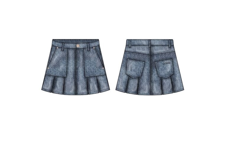 Guess J6YD11 D1173 Denim mini skirt peppery indigo