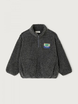American Vintage KHOK03BH26 Sweat oversize long ml col zippe antracite