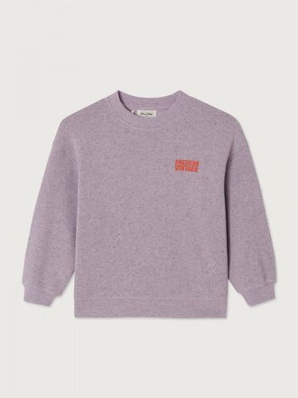 American Vintage KEVO03EH26 Sweat mi-long ml col rond dragee surteint
