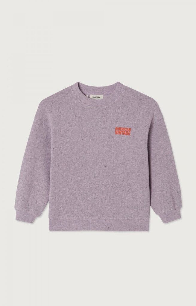 American Vintage KEVO03EH26 Sweat mi-long ml col rond dragee surteint