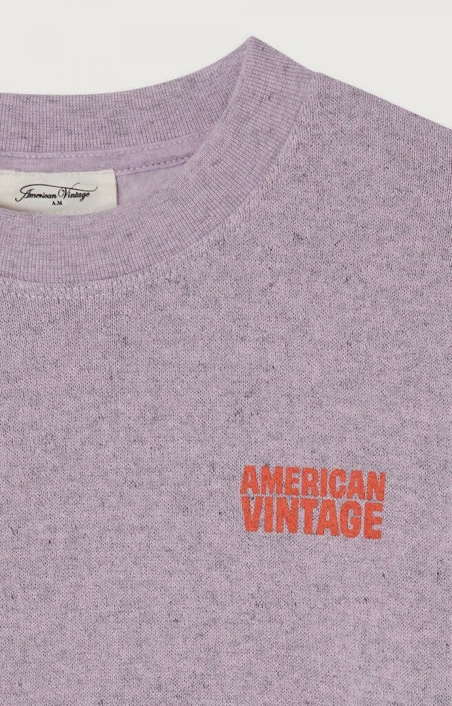 American Vintage KEVO03EH26 Sweat mi-long ml col rond dragee surteint