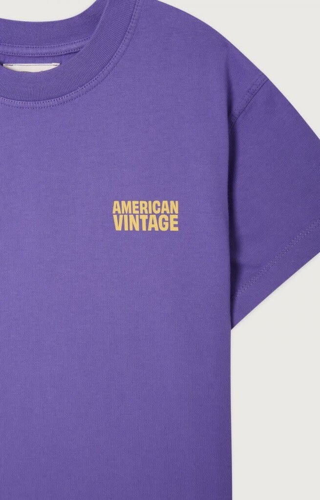 American Vintage KGIX02AH26 T-shirt ample mc col rond purple