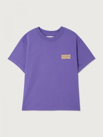 American Vintage KGIX02AH26 T-shirt ample mc col rond purple