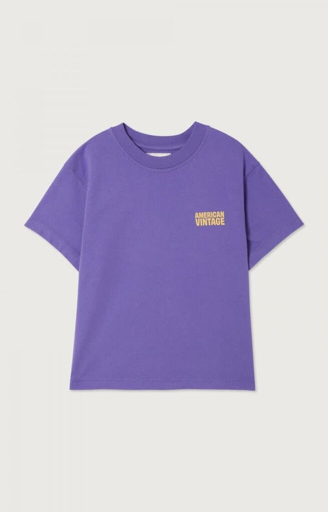American Vintage KGIX02AH26 T-shirt ample mc col rond purple