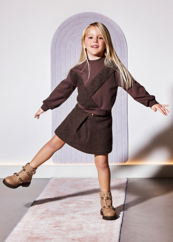 Abel & Lula 5526 Faux-shearling skirt 007 mole