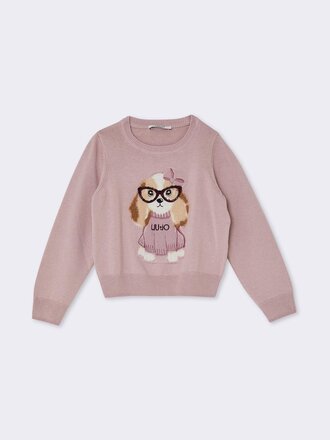 Liu Jo KF6059 MA07E Maglia L9697 lilac/dog
