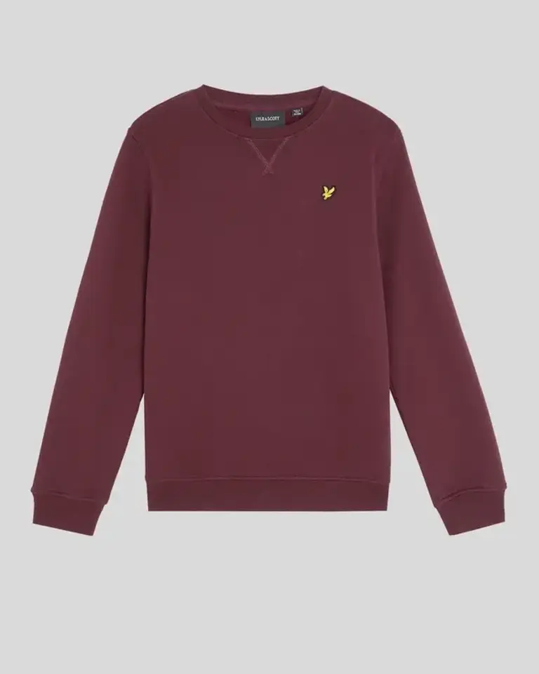Lyle & Scott MLB2000VB Brush back crew neck Z562 burgundy