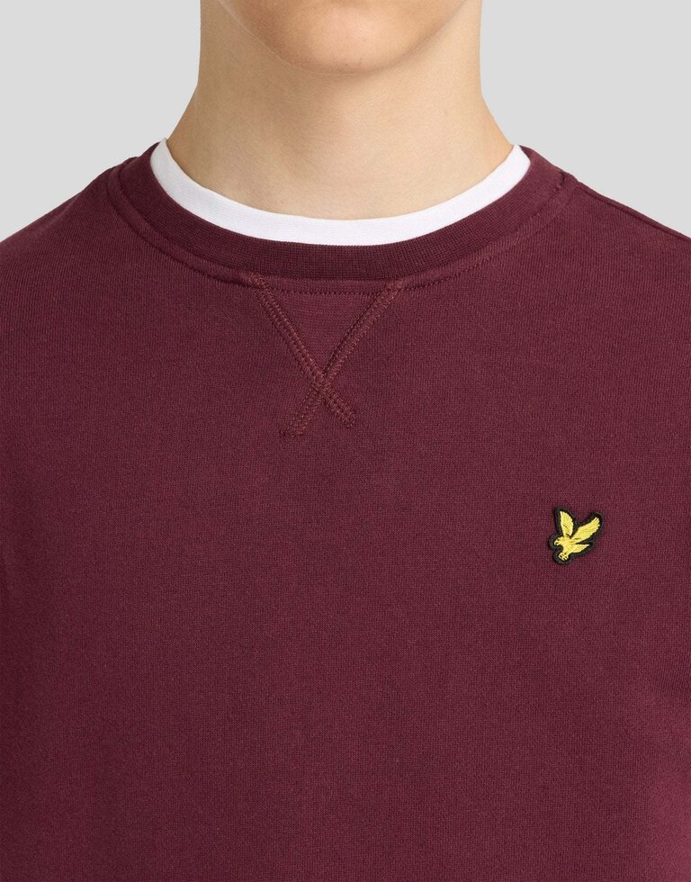 Lyle & Scott MLB2000VB Brush back crew neck Z562 burgundy