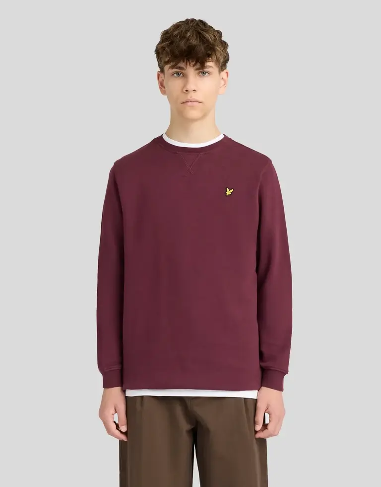 Lyle & Scott MLB2000VB Brush back crew neck Z562 burgundy