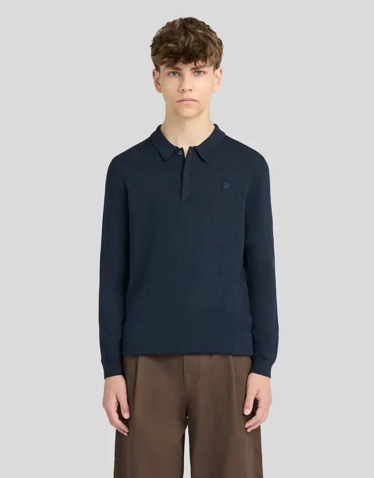 Lyle & Scott KNB2300V Knitted polo shirt Z271 dark navy