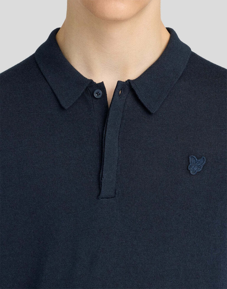 Lyle & Scott KNB2300V Knitted polo shirt Z271 dark navy