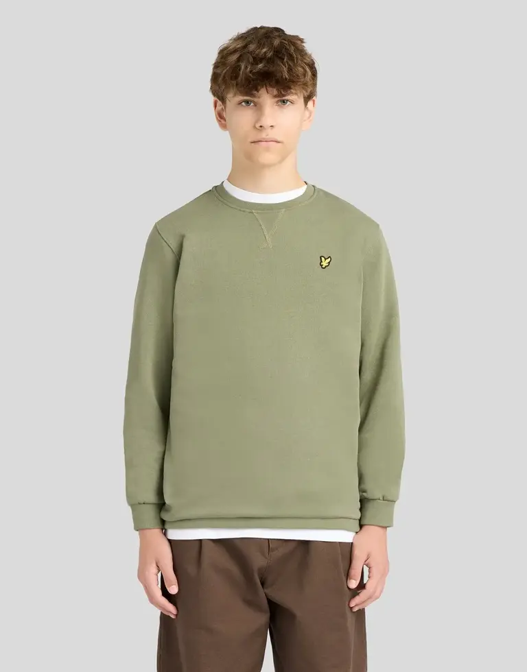 Lyle & Scott MLB2000VBT Brush back crew neck X864 olive