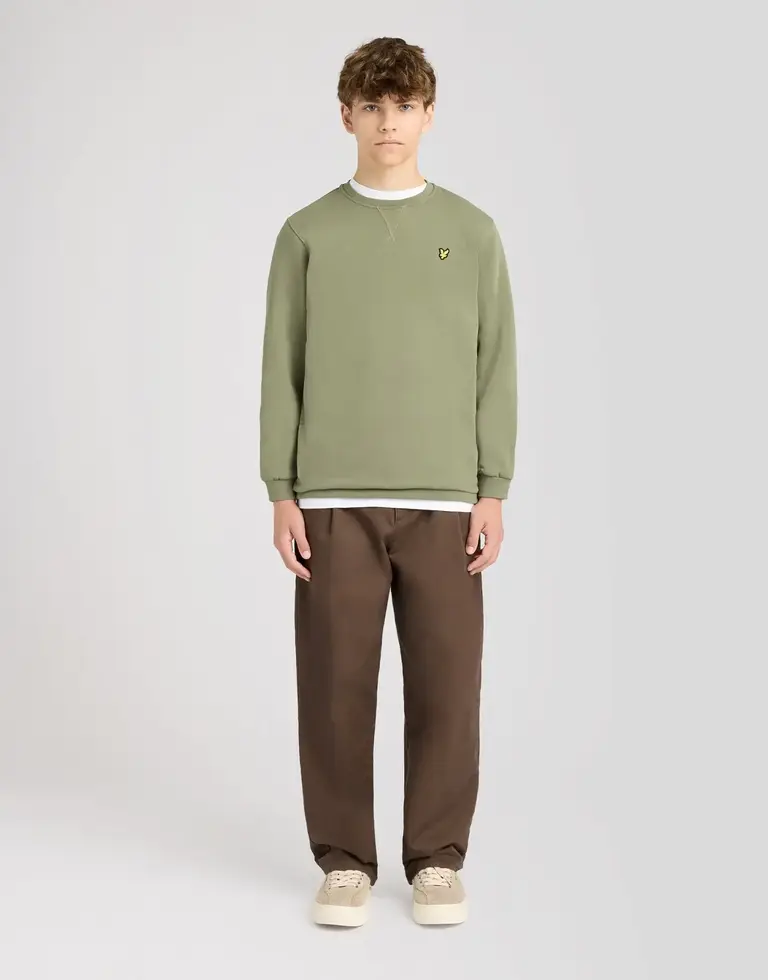 Lyle & Scott MLB2000VBT Brush back crew neck X864 olive