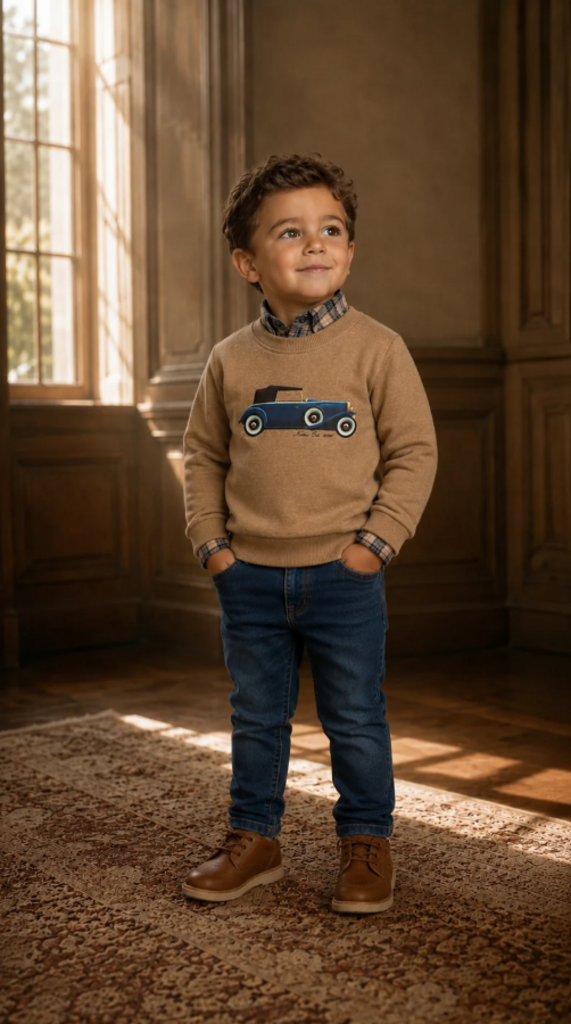 Natini 1400-14431-0006 Sweater Classic Car Beige