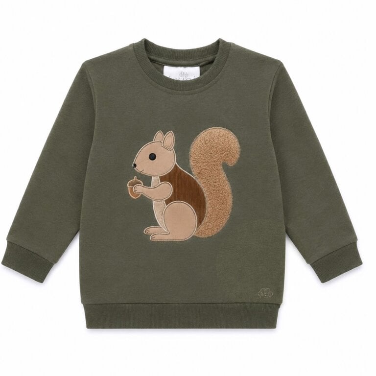 Natini 1400-14413-0060 Sweater Squirrel Green