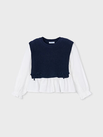 Mayoral 4036 Color-block vest top 024 navy