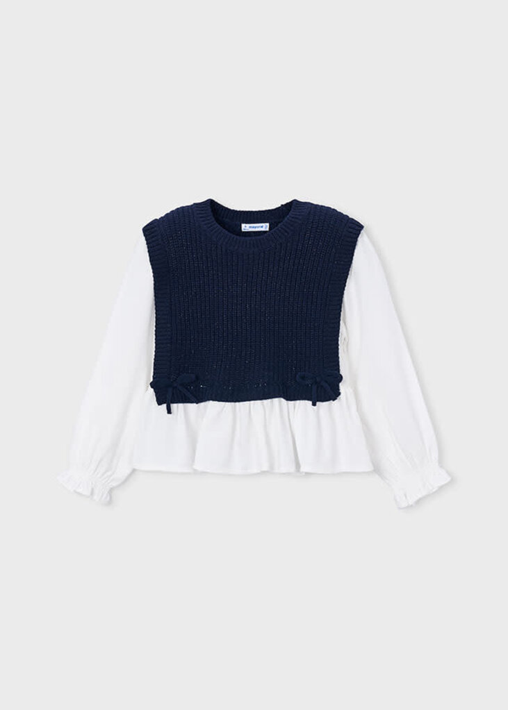 Mayoral 4036 Color-block vest top 024 navy