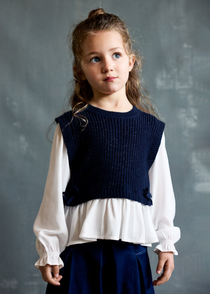 Mayoral 4036 Color-block vest top 024 navy