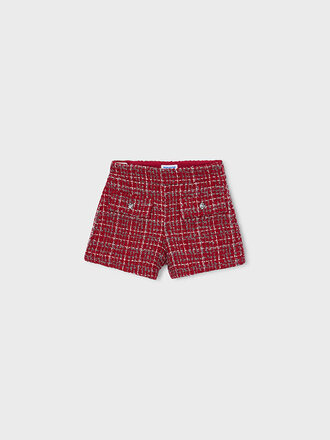 Mayoral 4230 Tweed shorts 038 red