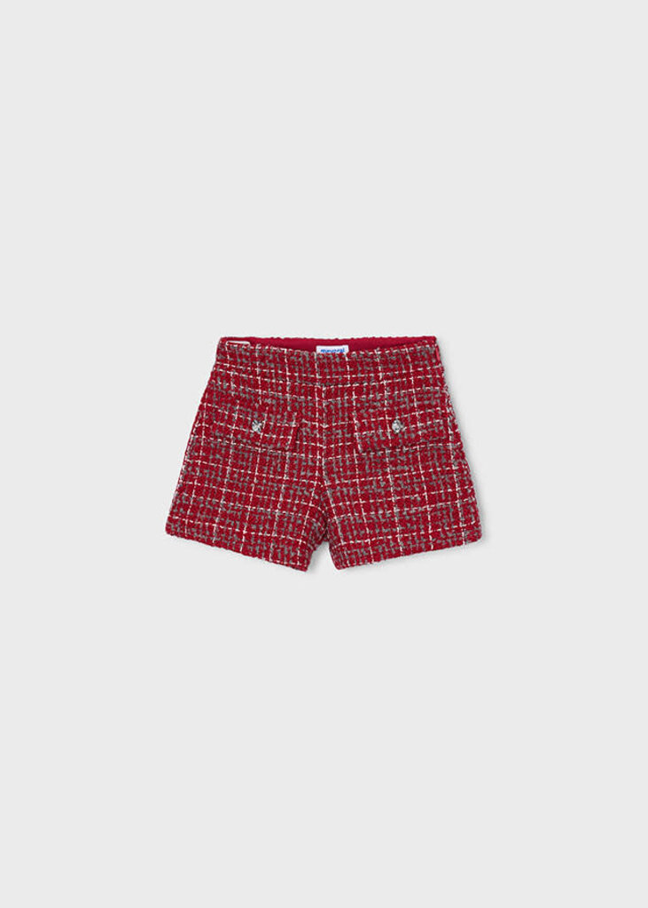 Mayoral 4230 Tweed shorts 038 red