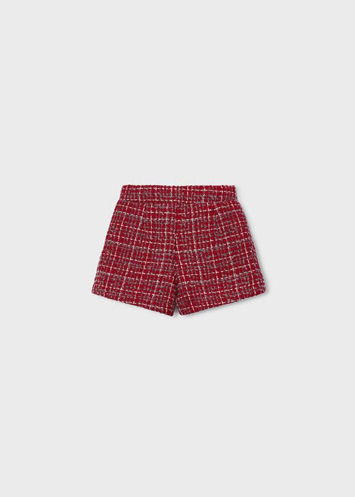 Mayoral 4230 Tweed shorts 038 red