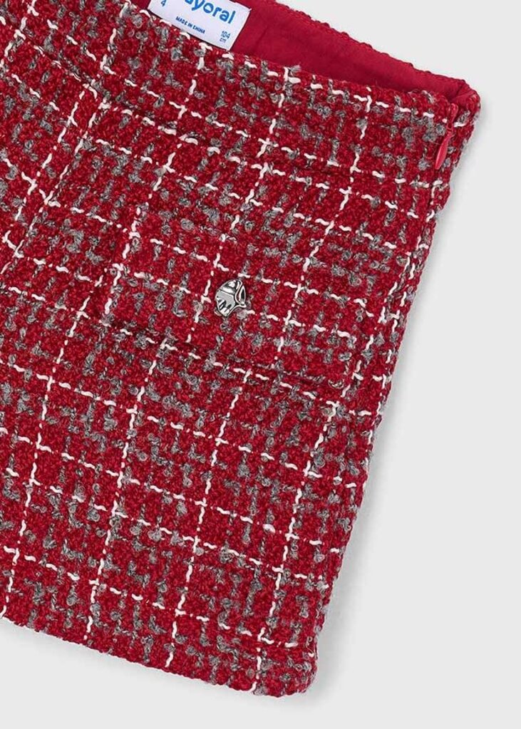 Mayoral 4230 Tweed shorts 038 red