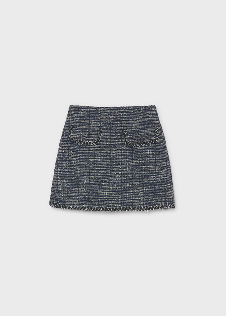 Mayoral 7935 Tweed-knit skort 059 night
