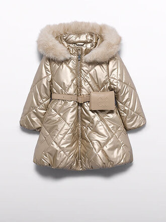 Abel & Lula 5814 Belted puffer jacket 080 Golden