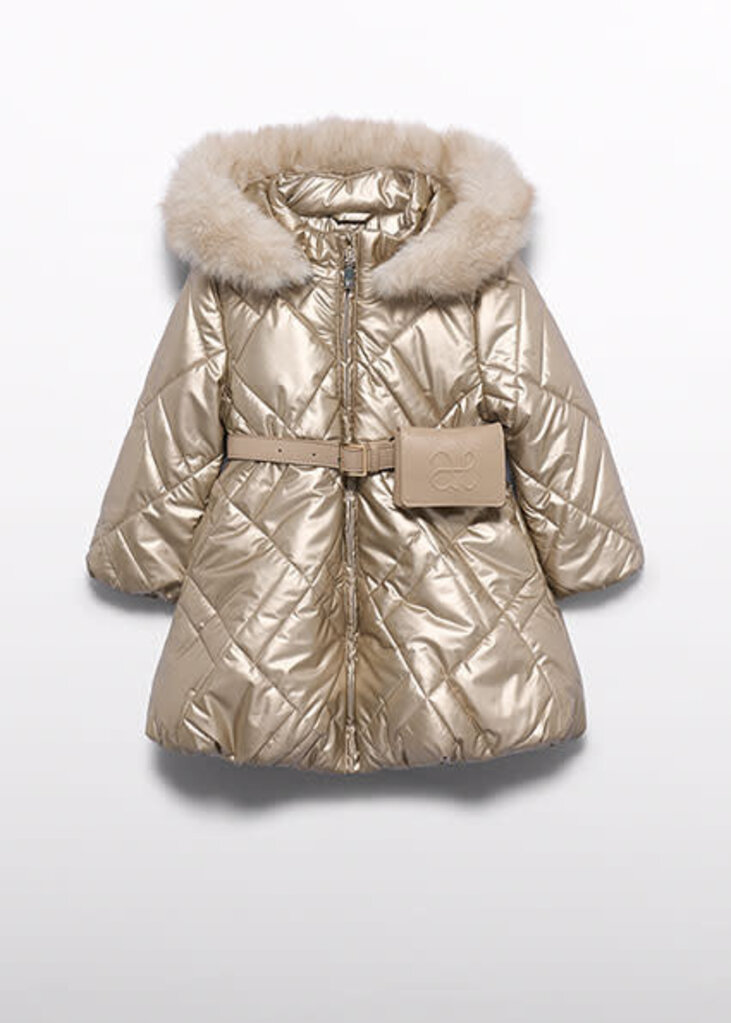 Abel & Lula 5814 Belted puffer jacket 080 Golden