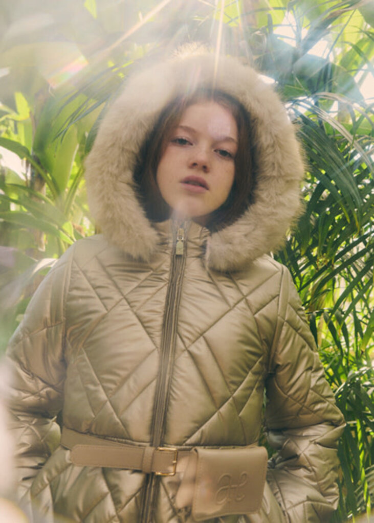 Abel & Lula 5814 Belted puffer jacket 080 Golden