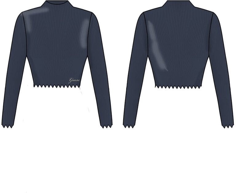 Guess J6BR29 Z1931 Ls Midi sweater blakened blue