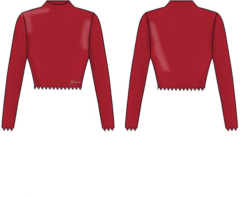 Guess J6BR29 Z1931 Ls Midi sweater chili red