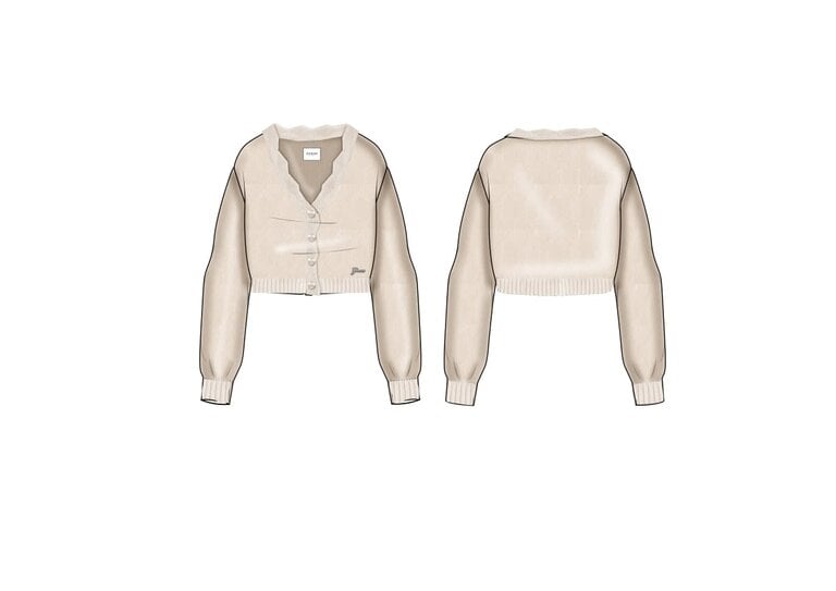 Guess J6YR08 Z0840 Cardigan cream white