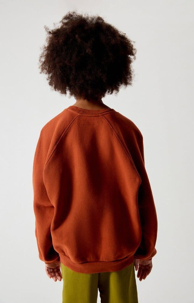 American Vintage KIZU03BH26 Sweat ml col rond cannelle vintage
