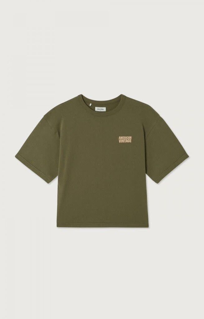American Vintage KYKO02BGH26 T-shirt ample col rond origan