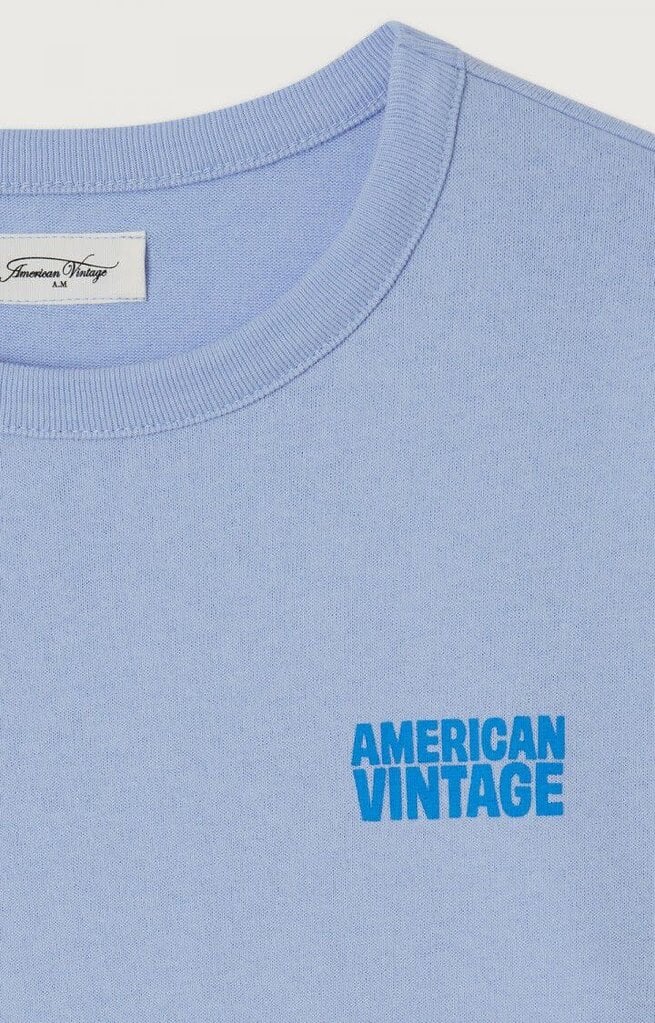 American Vintage KYKO02BGH26 T-shirt ample col rond givre
