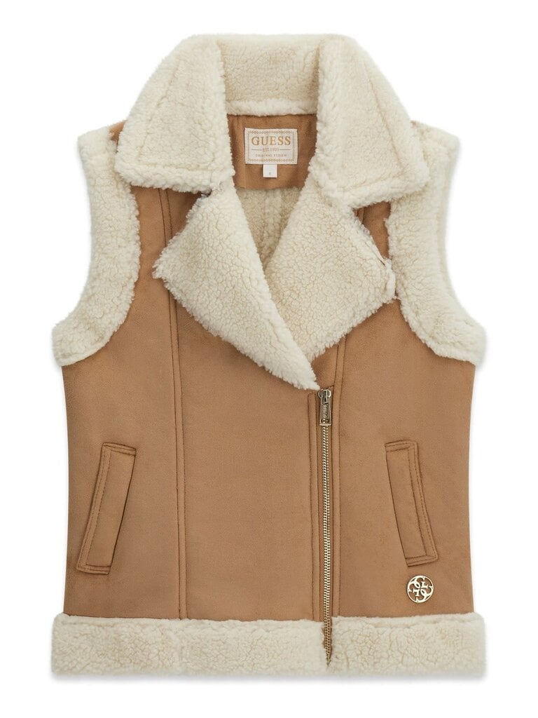 Guess J6YL15 W2630 Suede vest Desert storm