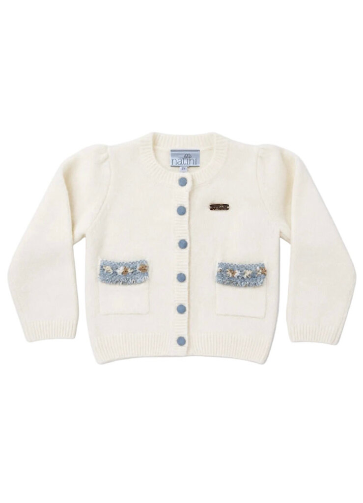 Natini 2440-14506-0005  Cardigan Ruby Offwhite