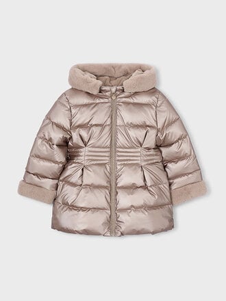 Mayoral 4422 Metallic fauxfur puffer jacket 040 mole