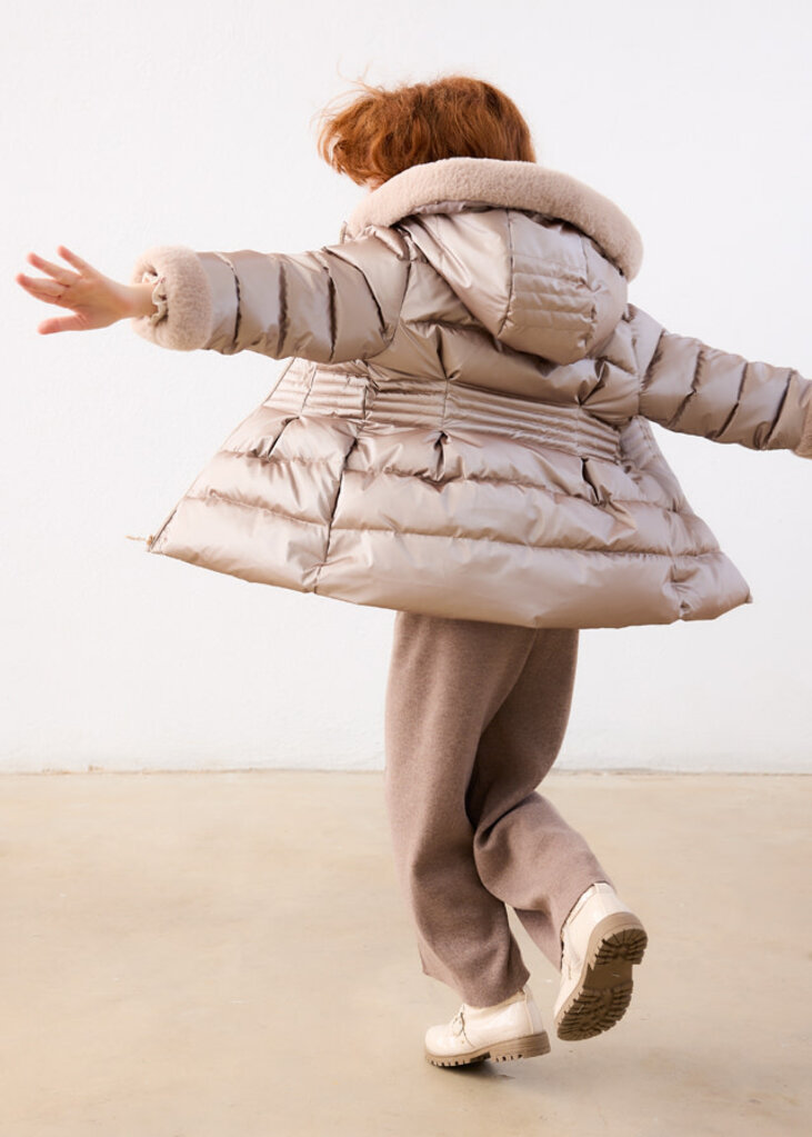 Mayoral 4422 Metallic fauxfur puffer jacket 040 mole