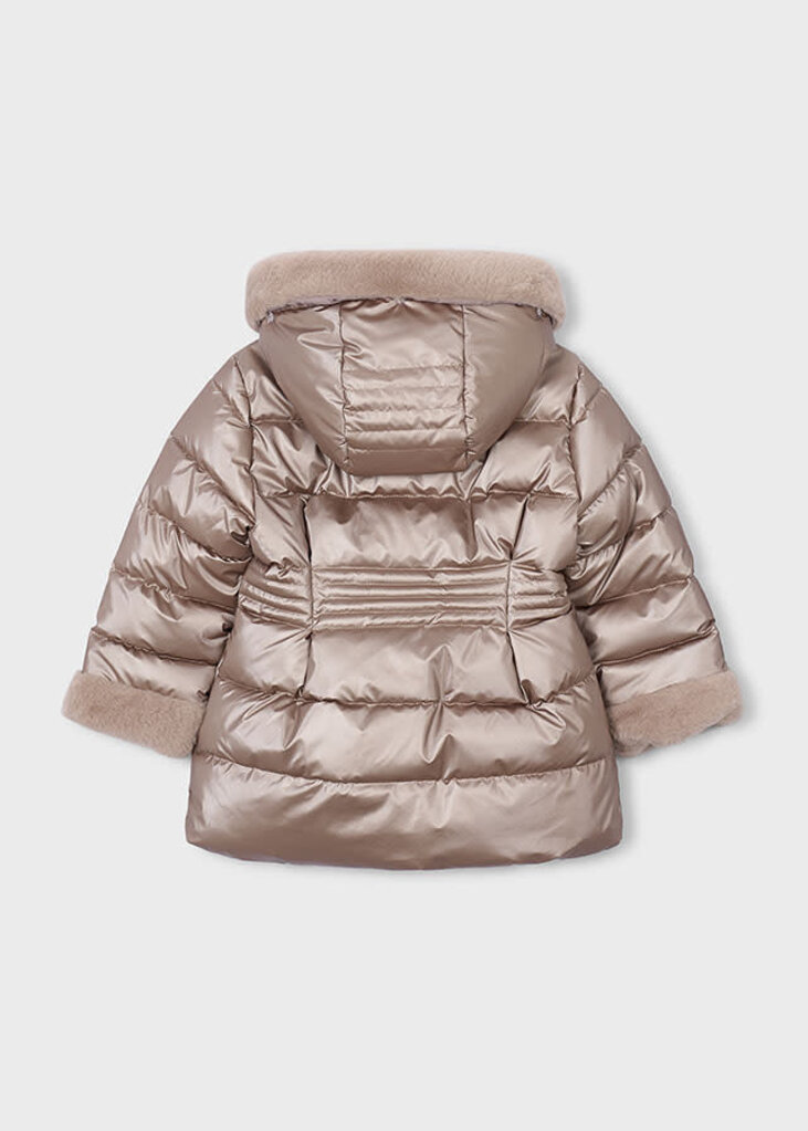 Mayoral 4422 Metallic fauxfur puffer jacket 040 mole