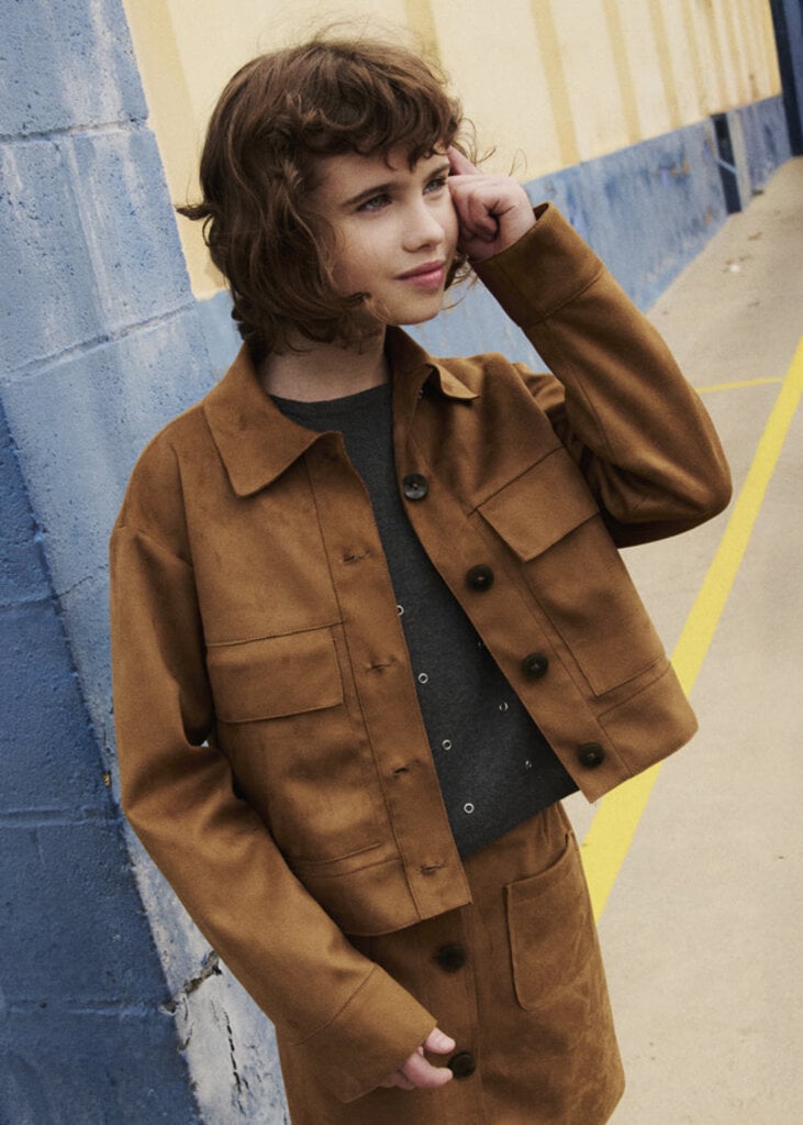Mayoral 7436 Suede jacket 004 caramel