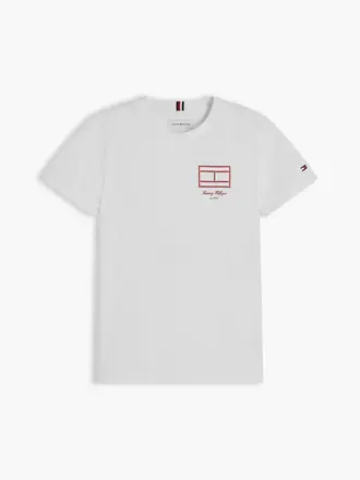 Tommy Hilfiger KB10590 Outline flag graphic t-shirt YBR white