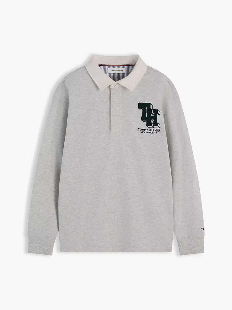 Tommy Hilfiger KB10693 TH rugby polo ls P09 light grey