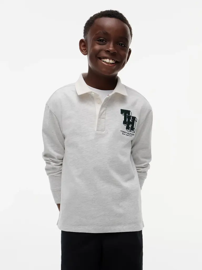 Tommy Hilfiger KB10693 TH rugby polo ls P09 light grey