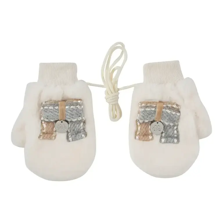 Natini 2941-14537-0005 Mittens Double Bow Offwh.