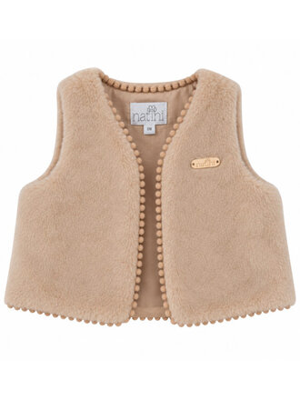 Natini 2850-14460-0006 Gilet Fur Dotty Beige