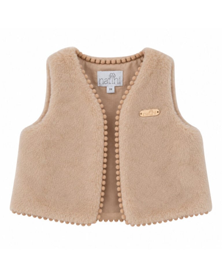 Natini 2850-14460-0006 Gilet Fur Dotty Beige