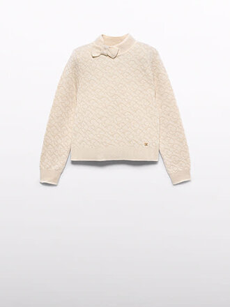 Abel & Lula 5805 Iconic mock neck sweater 004 Beige