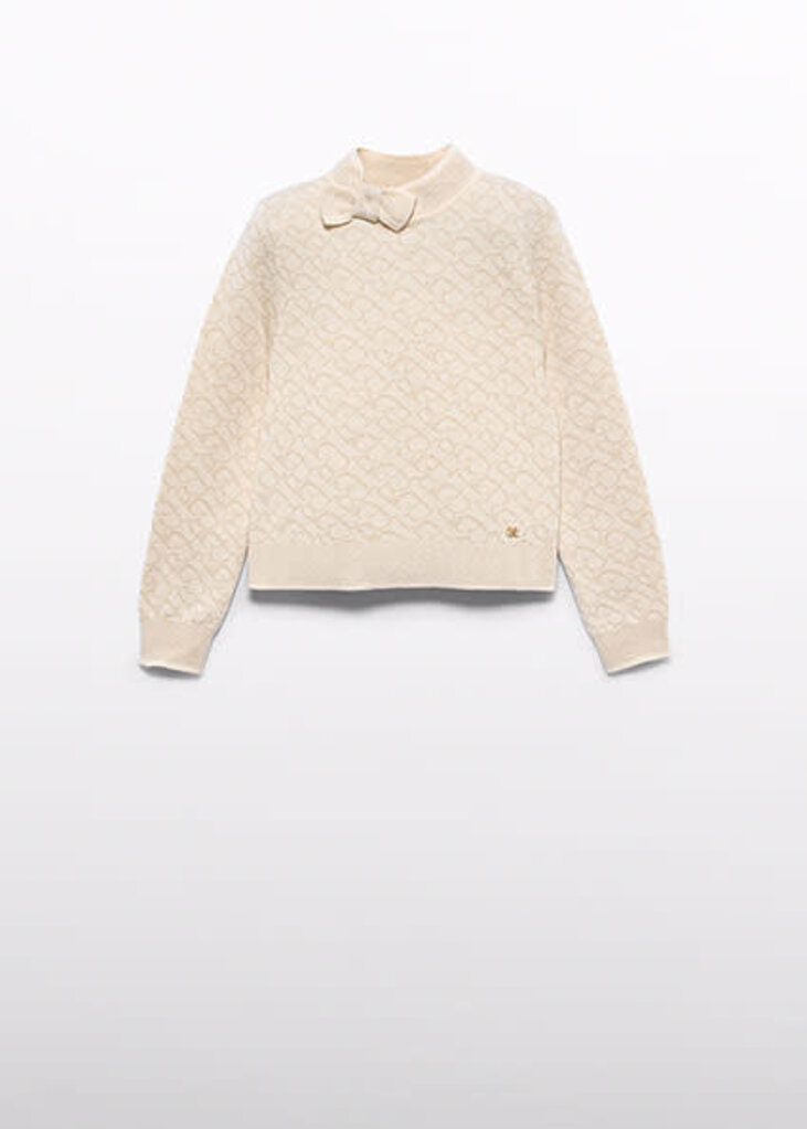 Abel & Lula 5805 Iconic mock neck sweater 004 Beige